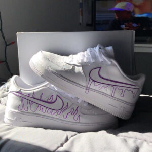 PURPLE WATER FIRE CUSTOM AIR FORCE 1