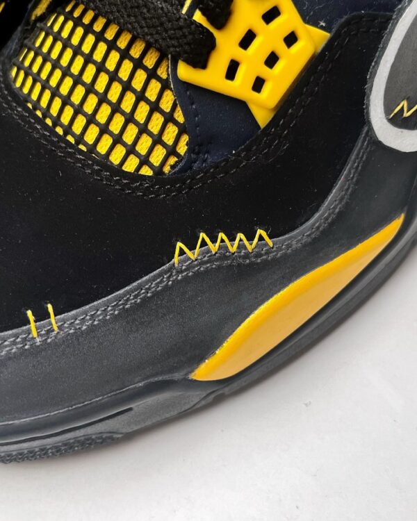 YELLOW BLACK FRONT CUSTOM AIR JORDAN 4 - Image 3