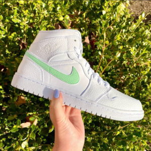 Custom Air Jordan 1 Mint Swoosh ????