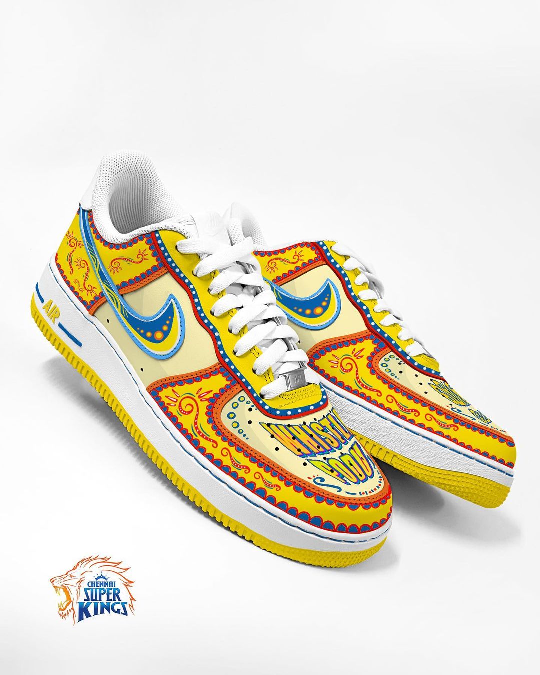 CRICKET TEAM LOGO COLOR YELLOW BLACK PURPLE RED CUSTOM AIR FORCE 1