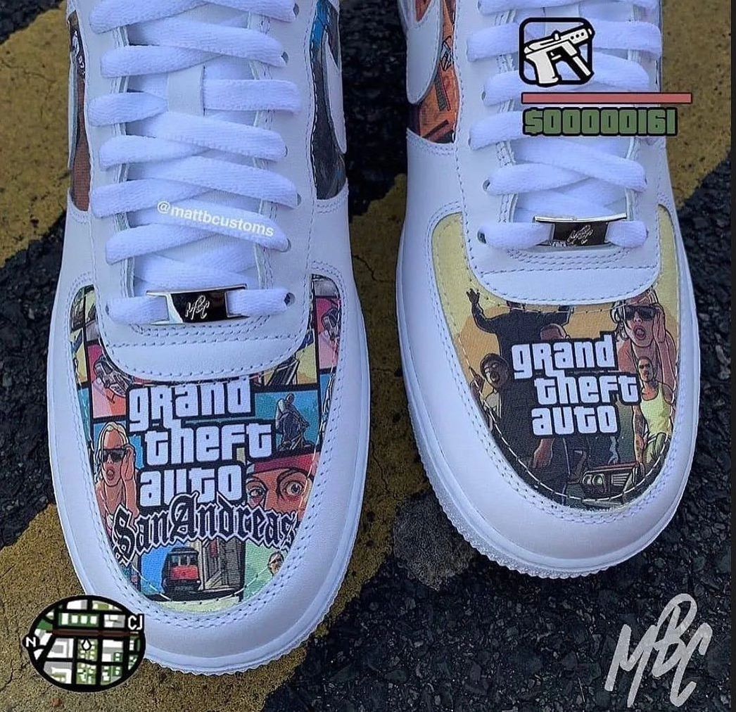 CARTOON ROLE GOTHIC FONT CUSTOM AIR FORCE 1