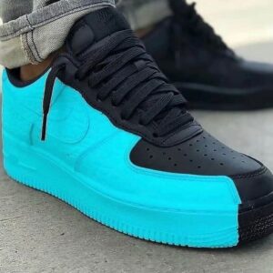 BLACK BLUE CUSTOM AIR FORCE 1