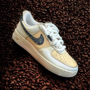 THICK LACE RETRO DESIGN YELLOW WHITE BLACK CUSTOM AIR FORCE 1