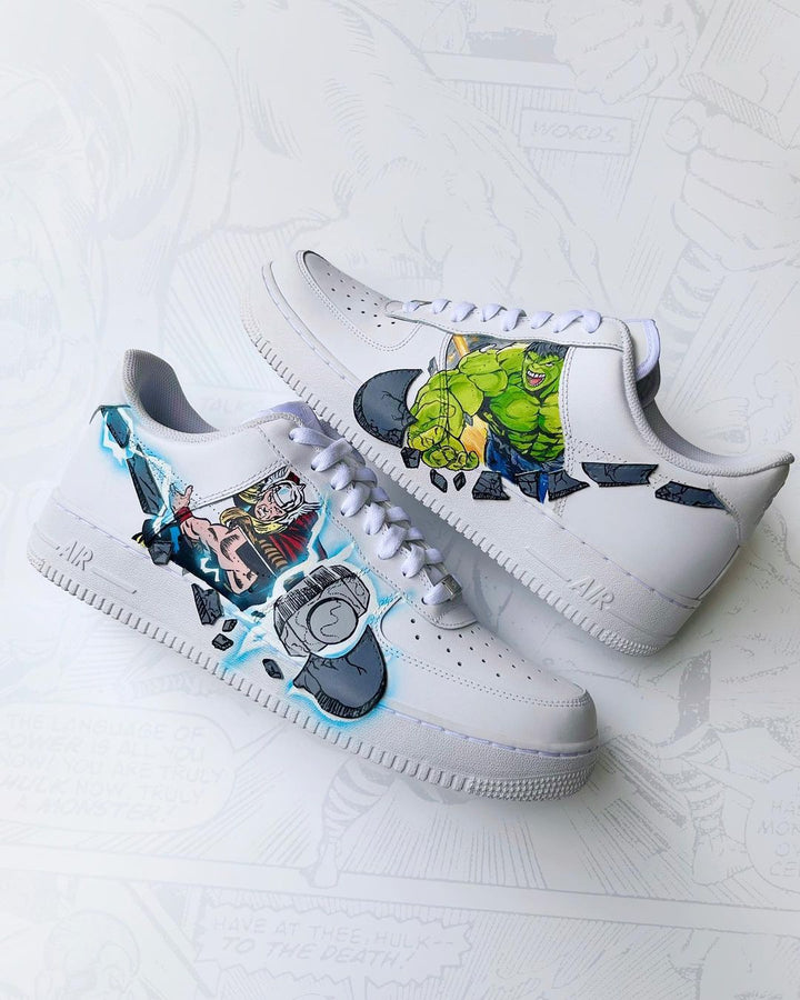 CARTOON ROLE LIGHTNING GREEN GRAY CUSTOM AIR FORCE 1 - Image 5