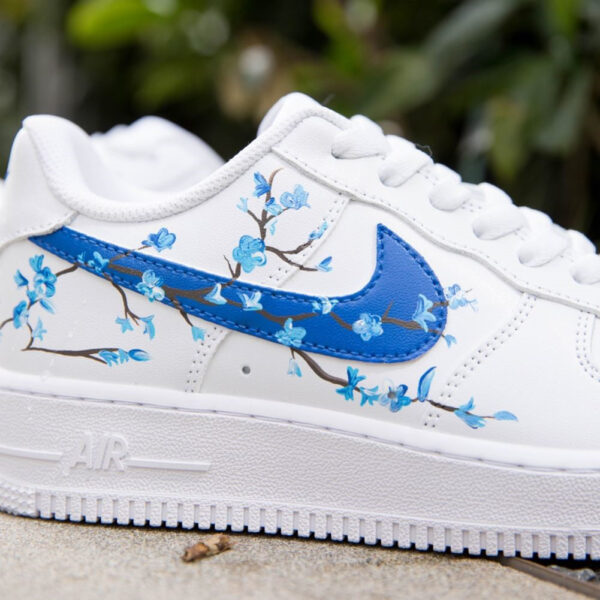 BLUE FLOWERS CUSTOM AIR FORCE 1 - Image 2