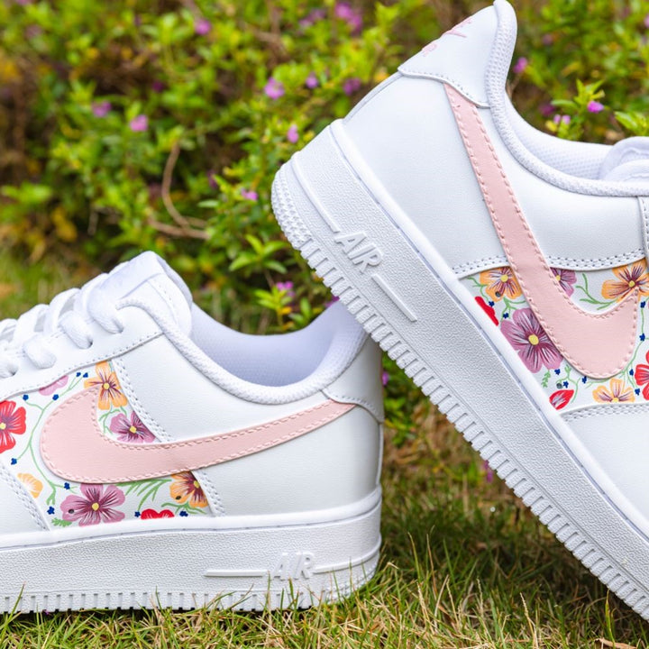 FLOWERS PINK CUSTOM AIR FORCE 1 - Image 7