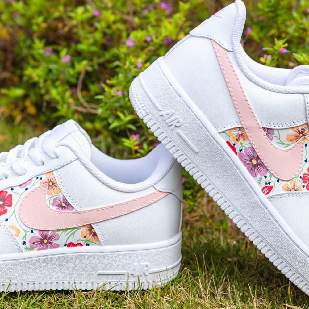 FLOWERS PINK CUSTOM AIR FORCE 1 - Image 3
