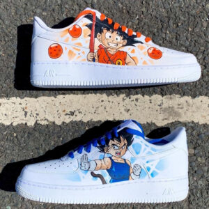 SON GOKU AND VEGETA CHILDHOOD EDITION CUSTOM AIR FORCE 1
