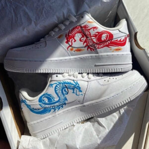 RED DRAGON BLUE DRAGON CUSTOM AIR FORCE 1