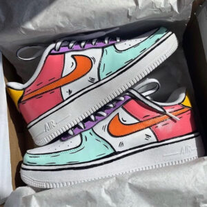 COLORFUL CARTOON CUSTOM AIR FORCE 1