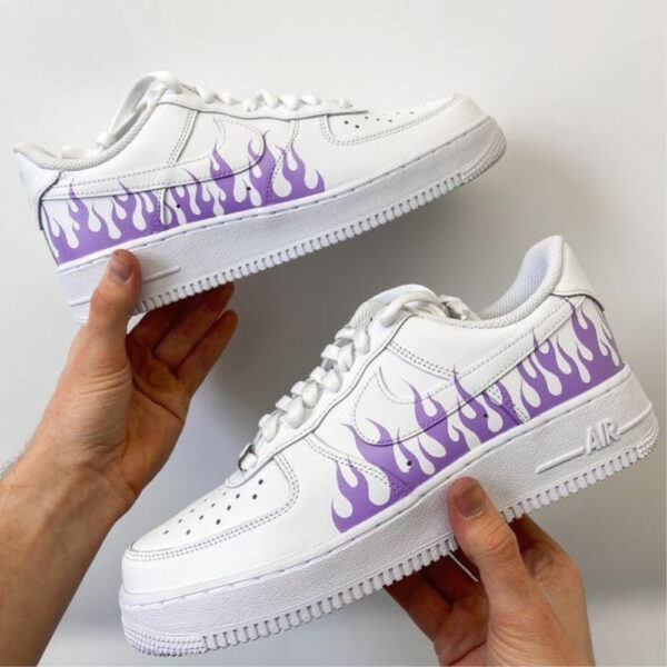 PURPLE FLAME CUSTOM AIR FORCE 1