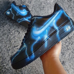 BLACK BLUE FLASH CUSTOM AIR FORCE 1