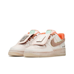 ORANGE BEIGE CHRISTMAS XMAS GIFT SNEAKERS CUSTOM AIR FORCE 1