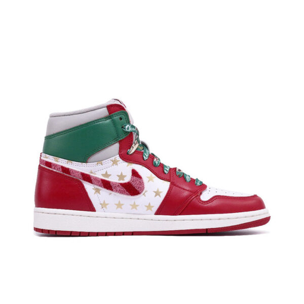 RED GREEN CHRISTMAS XMAS GIFT SNEAKERS CUSTOM AIR FORCE 1 - Image 7