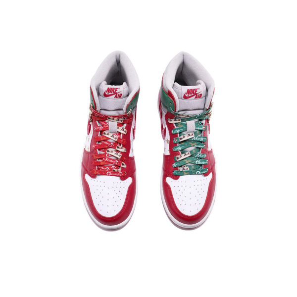 RED GREEN CHRISTMAS XMAS GIFT SNEAKERS CUSTOM AIR FORCE 1 - Image 4