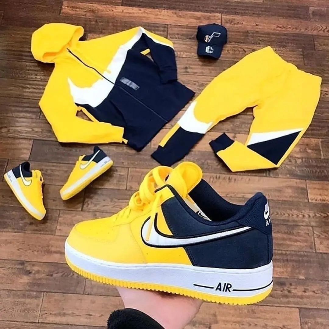 YELLOW BLACK CUSTOM AIR FORCE 1