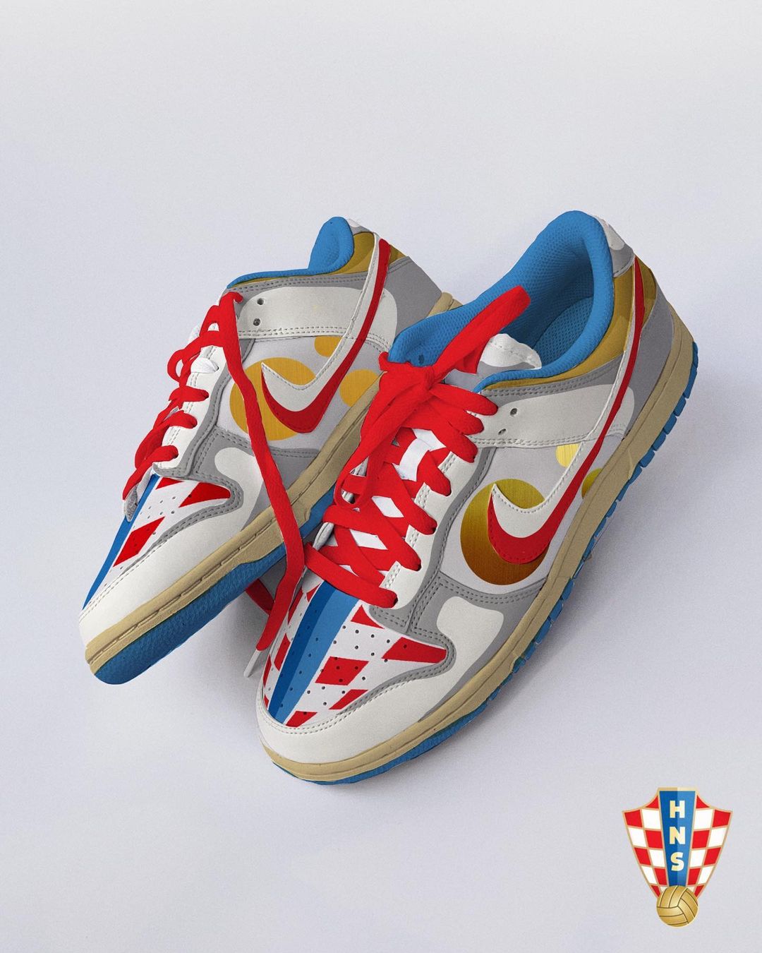 BLUE GOLD GREEN RED CUSTOM AIR FORCE 1 - Image 3