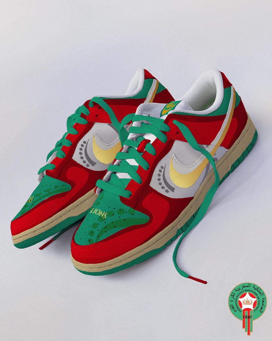 BLUE GOLD GREEN RED CUSTOM AIR FORCE 1 - Image 4