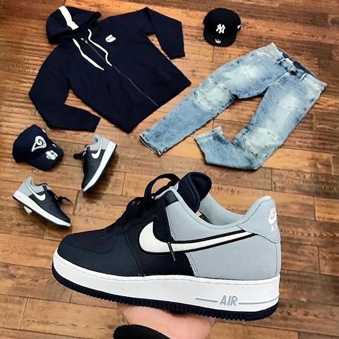 BLACK GRAY CUSTOM AIR FORCE 1