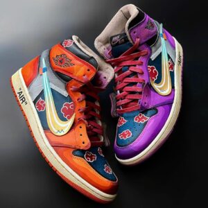 ORANGE PURPLE BLUE RED CLOUD CUSTOM AIR JORDAN 1