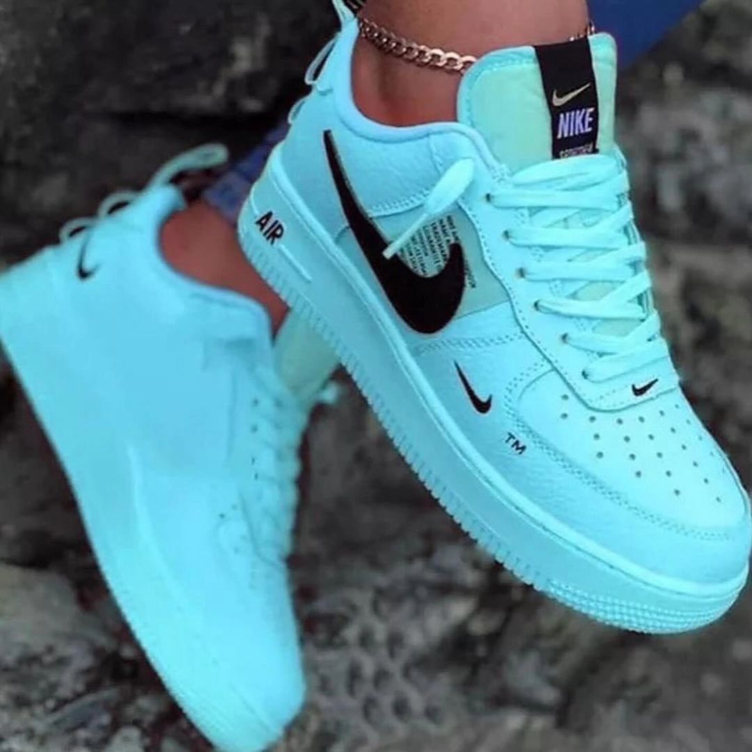 ALL BLACK YELLOW PINK CUSTOM AIR FORCE 1