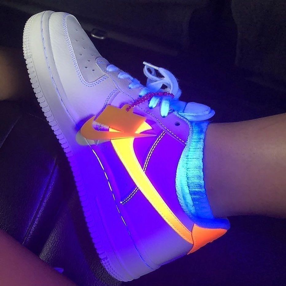 Custom Nike Air Force 1 Shiny Swoosh Yellow