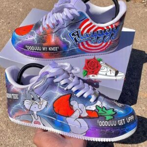CARTOON RABBIT RED LIGHTNING CUSTOM AIR FORCE 1