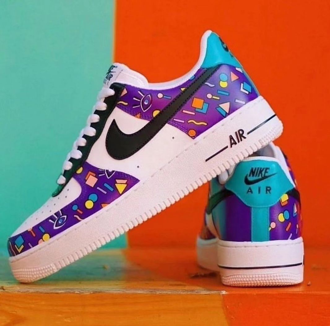 BLACK PURPLE BLUE CUSTOM AIR FORCE 1