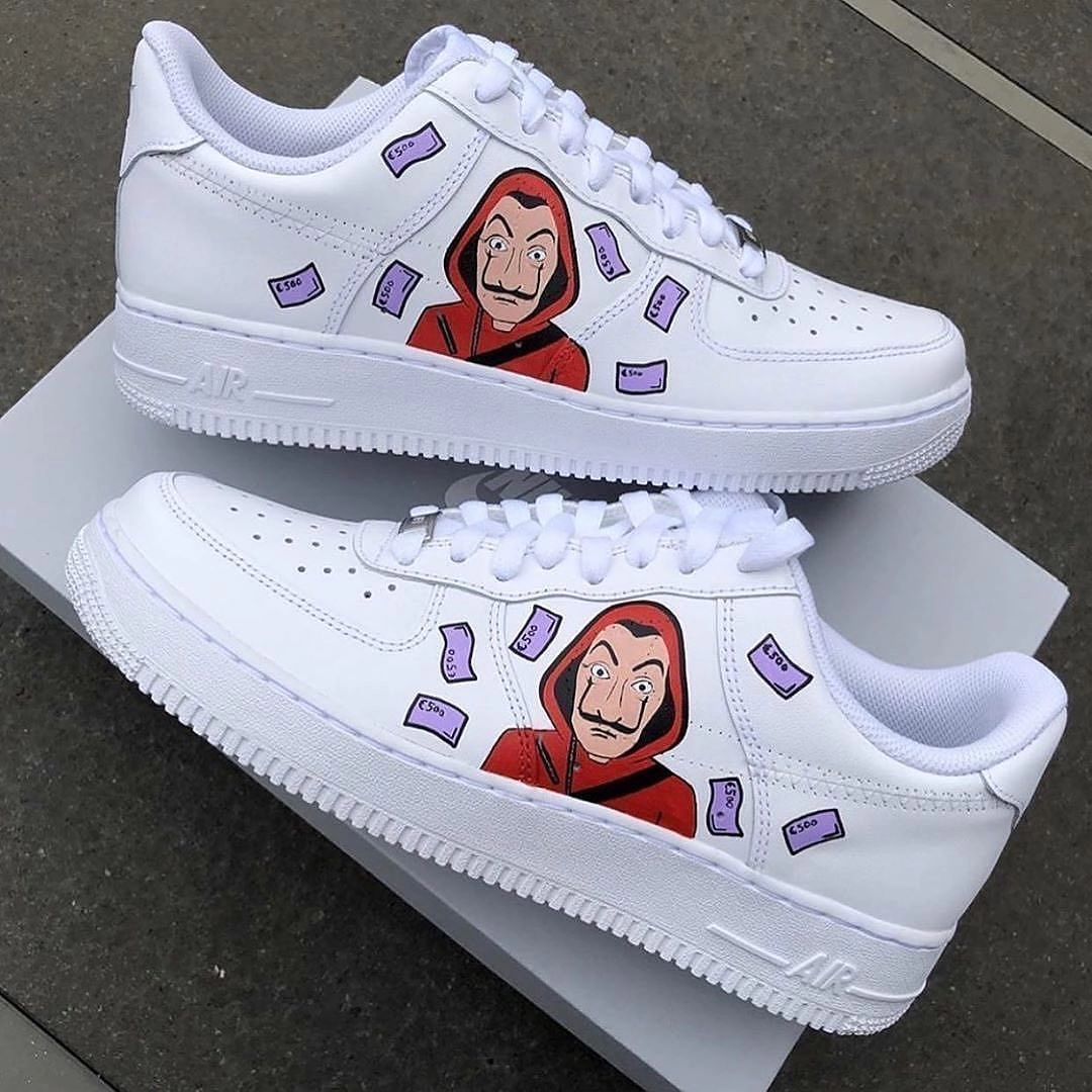 Custom Nike Air Force 1 Cartoon Role Red