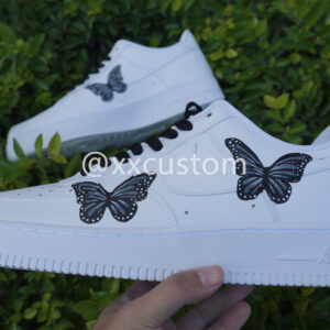 CUSTOM AIR FORCE 1 DARK BLUE BUTTERFLY