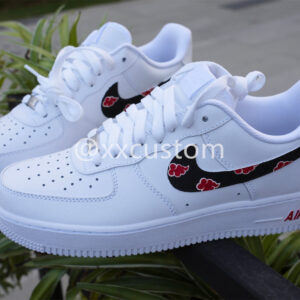 RED CLOUD BLACK SWOOSH CUSTOM AIR FORCE 1