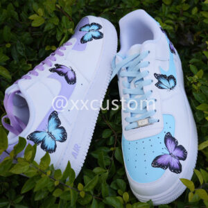 CUSTOM AIR FORCE 1 BUTTERFLY BLUE PURPLE