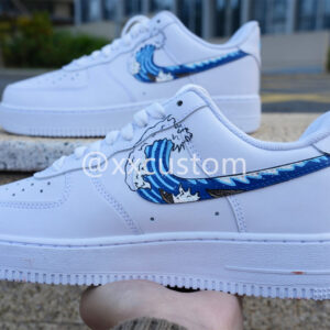 WAVE LIGHT BLUE CUSTOM AIR JORDAN 1