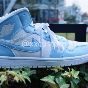 CUSTOM AIR FORCE 1 BLUE WHITE SWOOSH