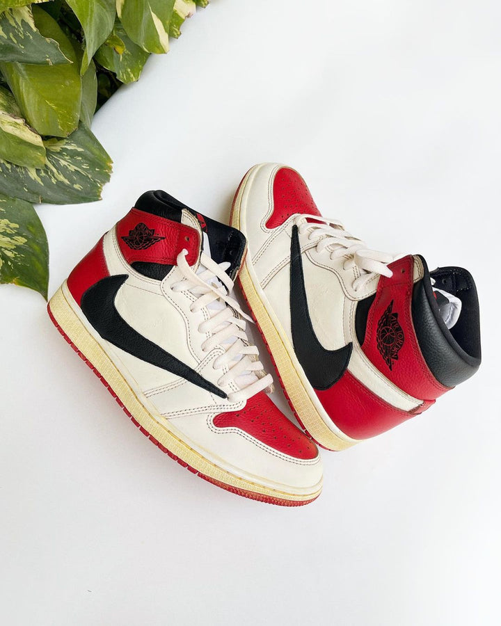 RED BLACK WHITE CUSTOM AIR JORDAN 1 - Image 8