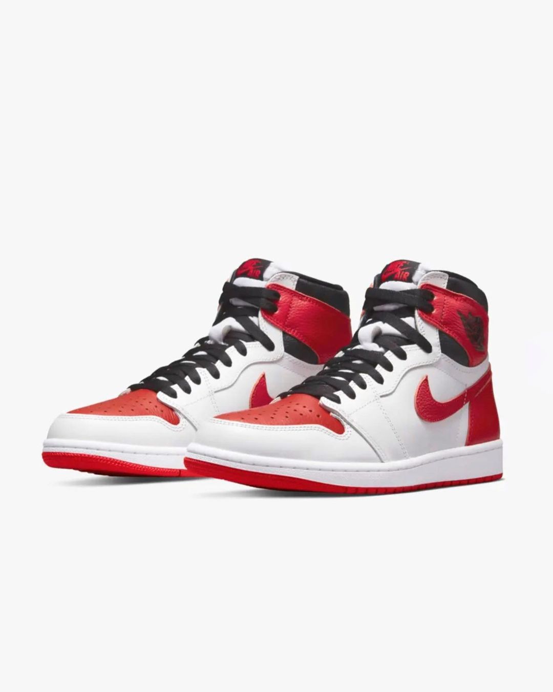 RED BLACK WHITE CUSTOM AIR JORDAN 1 - Image 6