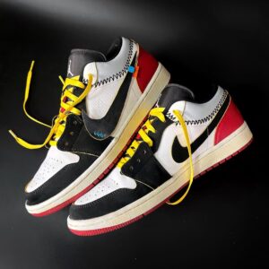 RED BLACK WHITE GRAY CUSTOM AIR FORCE 1