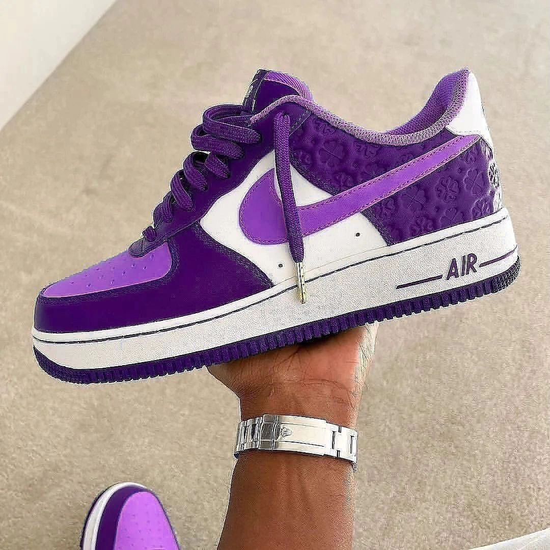 PURPLE FLOWER STICKER CUSTOM AIR FORCE 1