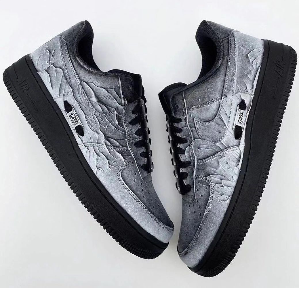 GRAY THREE-DIMENSIONAL PATTERN CUSTOM AIR FORCE 1