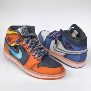ORANGE YELLOW BLUE WHITE BLACK CUSTOM AIR FORCE 1