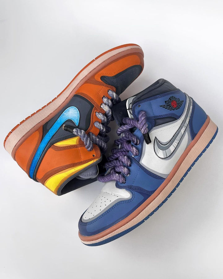 ORANGE YELLOW BLUE WHITE BLACK CUSTOM AIR FORCE 1 - Image 9