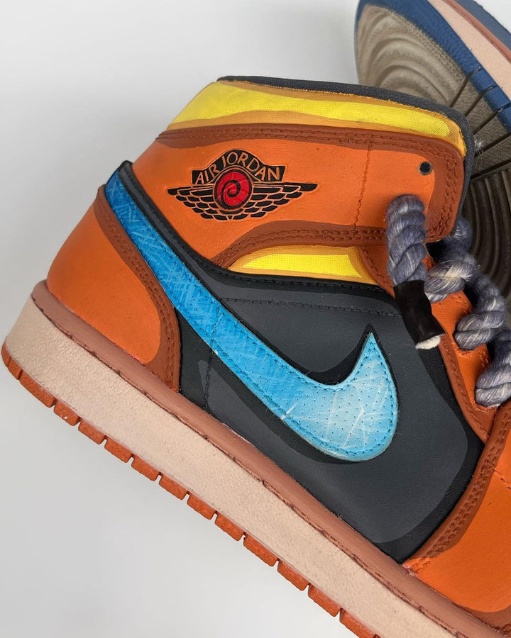 ORANGE YELLOW BLUE WHITE BLACK CUSTOM AIR FORCE 1 - Image 11