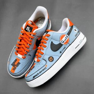 CAR COLOR BLUE ORANGE BLACK CUSTOM AIR FORCE 1