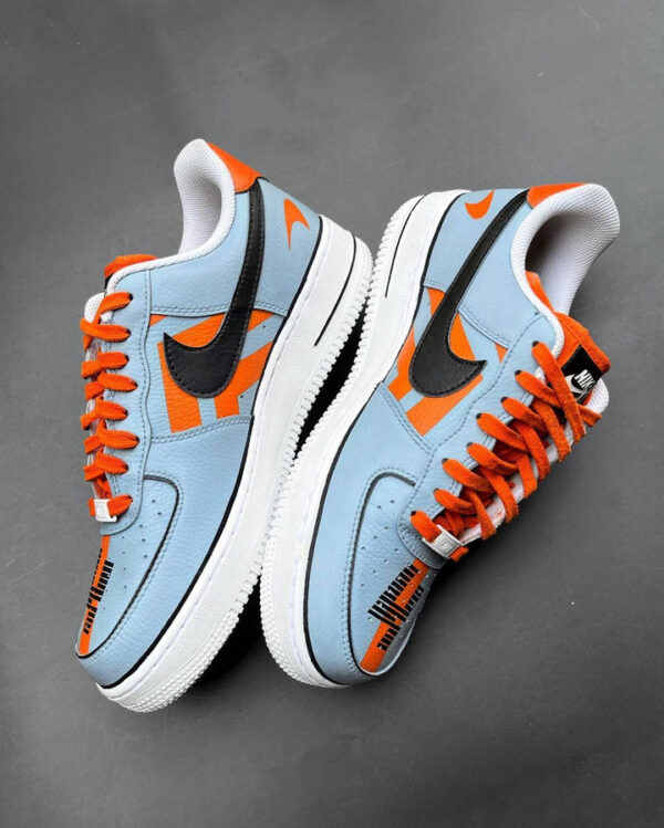 CAR COLOR BLUE ORANGE BLACK CUSTOM AIR FORCE 1 - Image 11