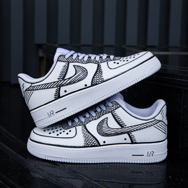 SKETCH LINES CUSTOM AIR FORCE 1 - Image 5