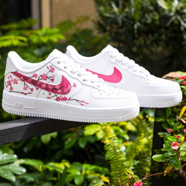 PINK FLOWERS CUSTOM AIR FORCE 1 - Image 2