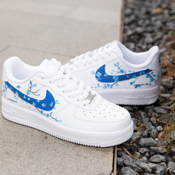 BLUE FLOWERS CUSTOM AIR FORCE 1 - Image 5