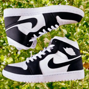 Custom Air Jordan 1 White Logo Panda Colorblock ???