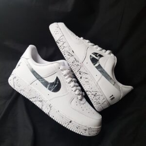 WHITE BLACK GRADIENT CUSTOM AIR FORCE 1