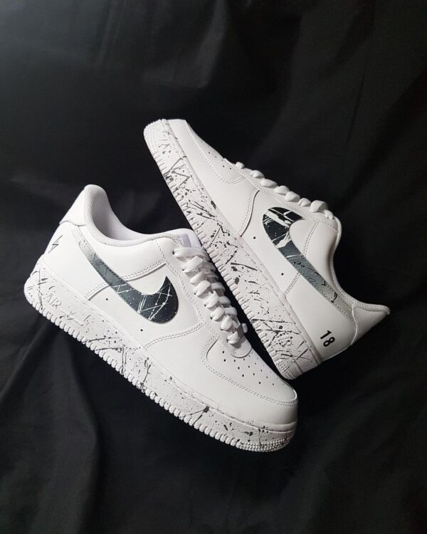 WHITE BLACK GRADIENT CUSTOM AIR FORCE 1
